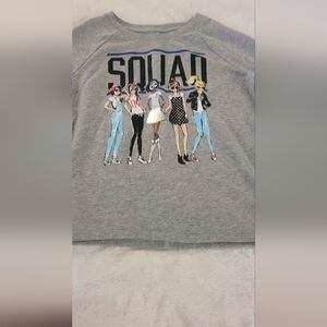 Gray Graphic 'Squad' Sweatshirt